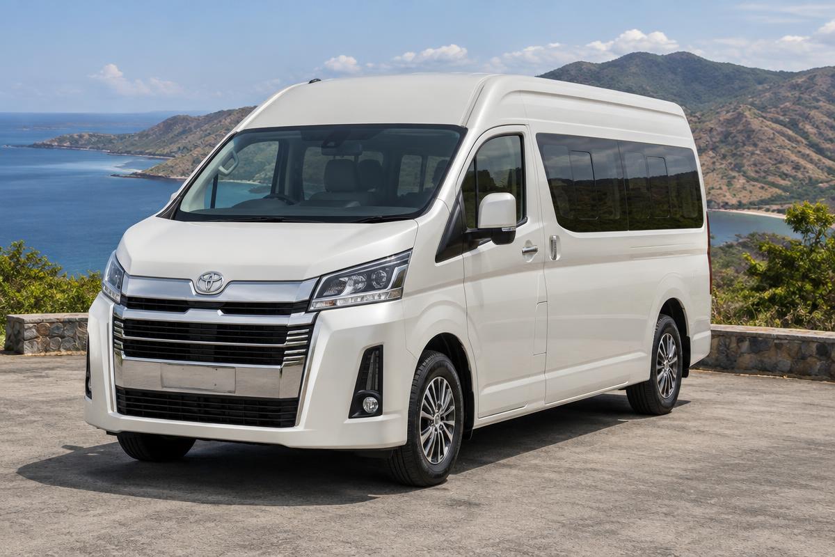 Toyota HiAce Premio untuk rental mobil TFTrans Kupang